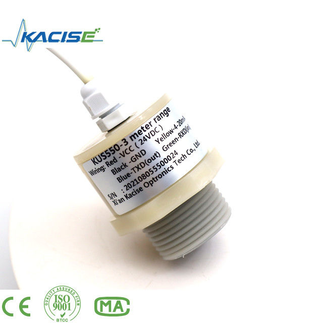RS485 Çıktı IP68 Su geçirmez korozyona dayanıklı PTFE ultrasonik seviye sensörü KUS550