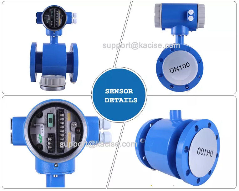 RS485 Yüksek hassasiyetle asit alkali dirençli sıvılar için Modbus Dijital Elektromanyetik Akışölçer