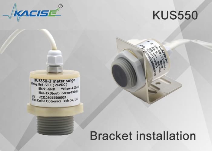 KUS550 Su geçirmez ultrasonik Su seviyesi ölçüm aralığı 0.25m ila 3m