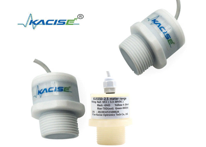 KUS550 PTFE RS485 çıkışı ve 3m ölçüm aralığı ile su geçirmez ultrasonik seviye sensörü