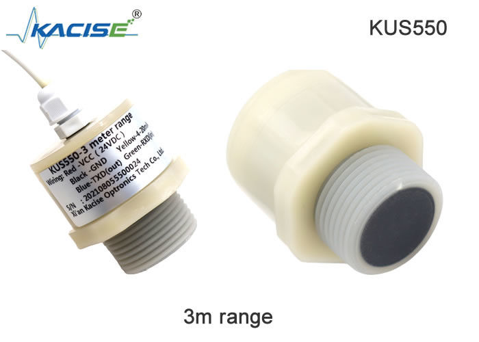 KUS550 Serisi Ultra Sesli Seviye Sensörü düşük güç tüketimi IP68 Koruması ve PVDF Kabuk Malzemesi