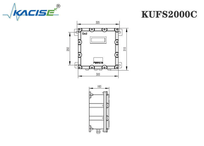 KUFS2000C DN32-DN6000 borular için iki yönlü ölçümlü ultrasonik akış ölçümünde patlama geçirmez sıkıştırıcı