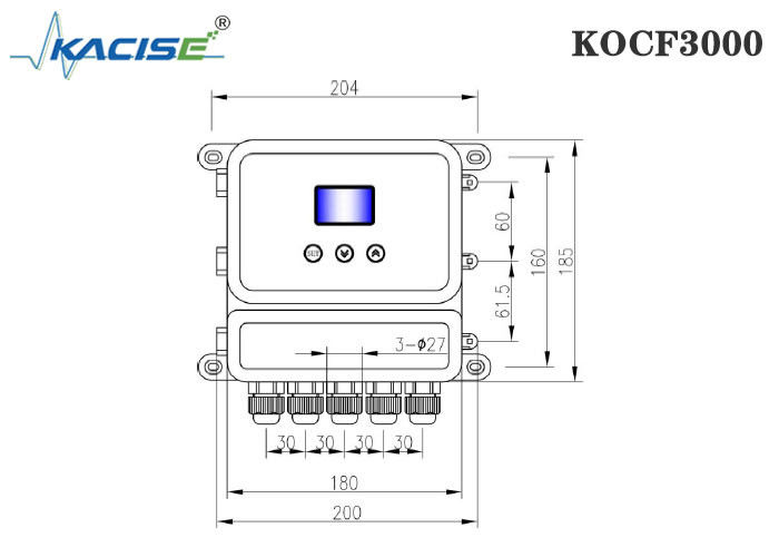 KOCF3000 Dokunmasız ölçüm için %0,5 ölçüm doğruluğu ve MODBUS Protokolü İletişimi ile açık kanallu ultrasonik akış ölçümü
