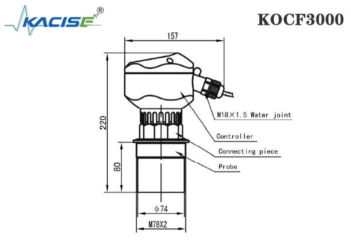 KOCF3000 Dokunmasız ölçüm için %0,5 ölçüm doğruluğu ve MODBUS Protokolü İletişimi ile açık kanallu ultrasonik akış ölçümü