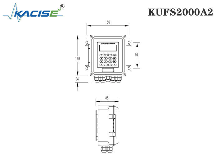 DN50-DN6000 borusu için KUFS2000A2 Duvar Montajı Ekleme Ultrasonik Akışölçörü iki yönlü ölçüm ve RS485 MODBUS Arayüzü ile
