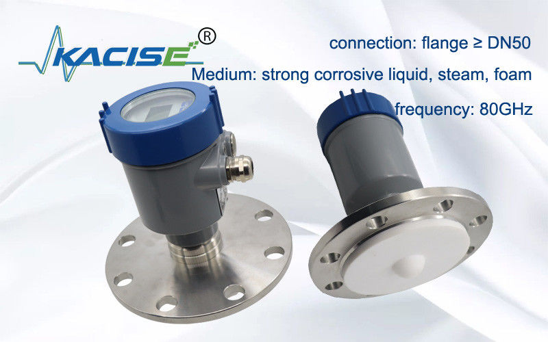 Kacise 80GHz Radar Seviye Göndericisi, 100m Aralık Seviye Ölçümü için RS485 Modbus Çıktısı ile