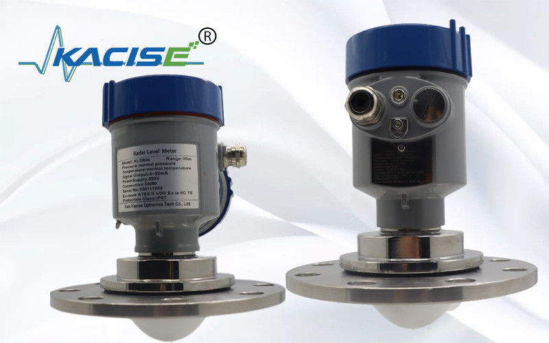 Kacise OEM 80GHz Radar Seviye Sensörü 100m Aralık FMCW IP67 Koruma ve Ekranla Radar Seviye Ölçücüsü