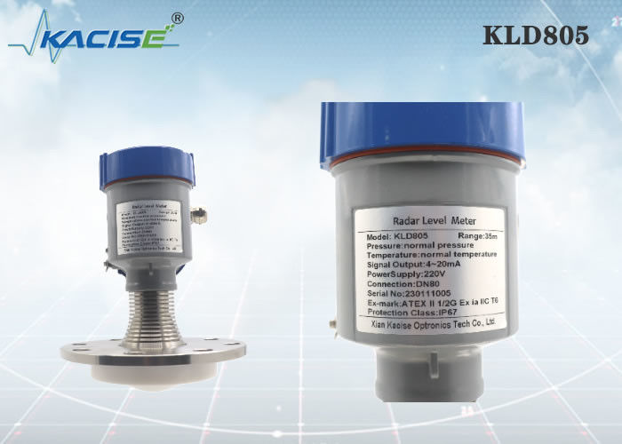 KLD805 PTFE Anten ve sıvı seviyesi ölçümü için IP67 koruması ile 80GHz Radar Seviyesi Sensörü