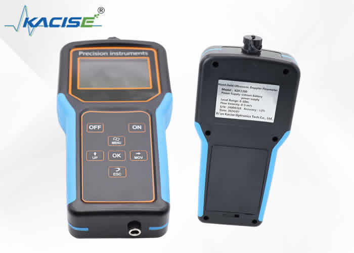 IP65/IP67 koruma derecesi, veri depolama fonksiyonu ve 12V şarj edilebilir lityum pilli taşınabilir Doppler akış ölçer