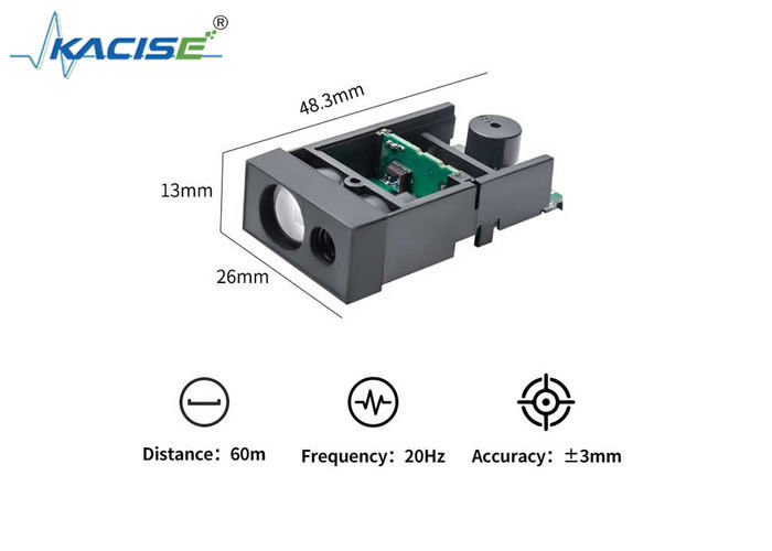 LSBM-60 635nm Kırmızı Görünür Lazer Kullanan ±3mm Doğruluk ve 60m Algılama Aralığına Sahip Yüksek Hassasiyetli ITOF Lazer Ölçüm Modülü