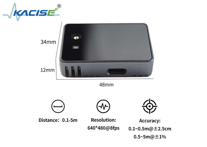 KL3A-05U Perakende Mağazaları için 0,1-5 m Menzil H60°×V45° FOV ve USB 2.0 Tip C Arayüzü ile 3D Katı Hal Lidar