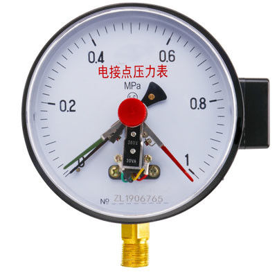 KMC-YXC150 Paslanmaz Çelik Darbeye Dayanıklı Elektrik Temaslı Basınç Göstergesi, 145mm Kadran Çapı ve 0-60MPa Ölçüm Aralığı