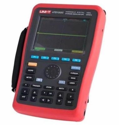 UNI-T UTD1202C Pro Elde Taşınabilir Dijital Depolama Osiloskobu - 200MHz, Çift Kanal, Renkli Ekran