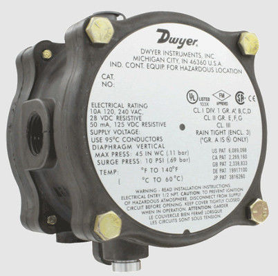 Dwyer Patlama Dayanıklı Farklı Basınç Değiştiricisi (Modeller 1950G-0-B-120-NA & 1950G-00-B-240)
