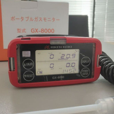 Riken Keiki GX-8000 Sıcaklık İleticiliği Dijital LCD Ekranı ve Su geçirmez Yapı ile Çoklu Gaz Detektörü