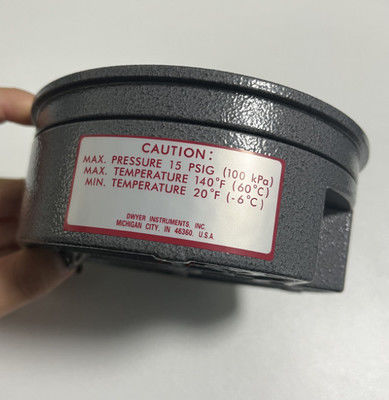 Dwyer Serisi 2000 Magnehelic Diferansiyel Basınç Göstergesi, ±%2 FS Doğruluğuna ve 20-140°F Uygulamaları için Sürtünmesiz Manyetik Harekete Sahip