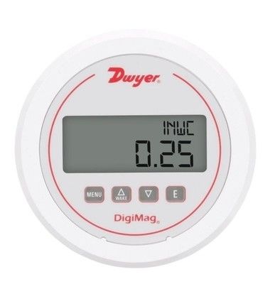 Dwyer DM-1000 Serisi DigiMag Dijital Diferansiyel Basınç Ölçüsü, LCD Ekranı, Sıcaklık Kompensasyonu ve Çok Fonksiyonlu Ölçüm