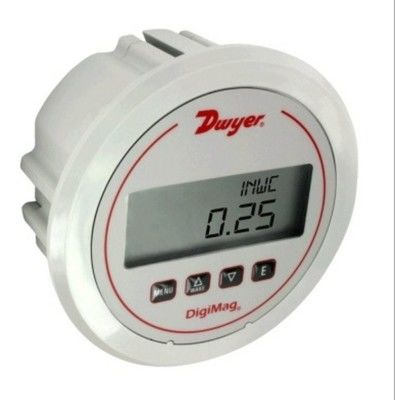 Dwyer DM-1000 Serisi DigiMag Dijital Diferansiyel Basınç Ölçüsü, LCD Ekranı, Sıcaklık Kompensasyonu ve Çok Fonksiyonlu Ölçüm