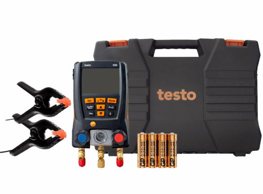 Bluetooth Bağlantılı Testo 550 Dijital Soğutucu Akışkan Manifold Kiti 60 Soğutucu Akışkan Profili ve Sağlam Tasarım