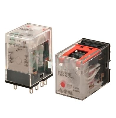 Omron MY2-GS 24VDC işleyişi, 662 Ω bobin direnci ve DPDT iletişim formu ile genel amaçlı röle