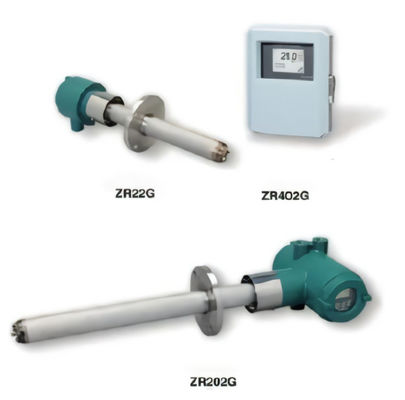 Yokogawa Zr22g Zirkonya Oksijen Analizcisi, 4-20MA çıkış sinyali ve çift işlevsellik oksijen ve nem analizi için 0.01 ila 100 Vol% O2 Ölçüm Arası