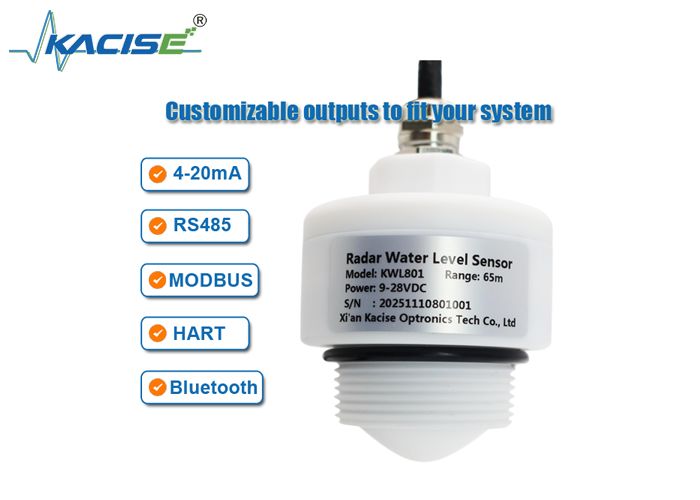 KWL801 Temassız Radar Su Seviyesi Sensörü 76GHz-81GHz Frekans Arası 65m Ölçme Arası ve ±1mm Doğruluk